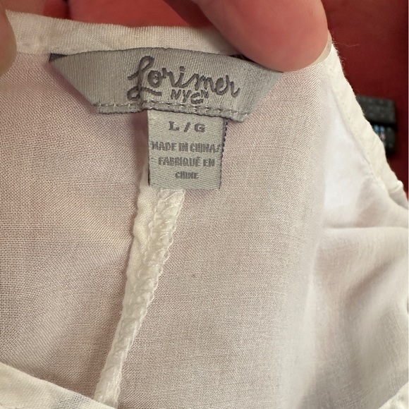 Lorimer NYC pretty flowing blouse cold shoulder/arm Size L - Picture 5 of 5